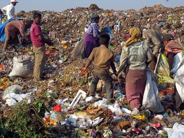 picking trash in Ahmedabad