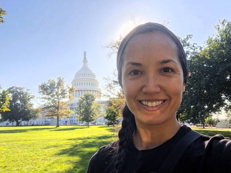 Amanda Tai in front of capitol building in Washington D.C.