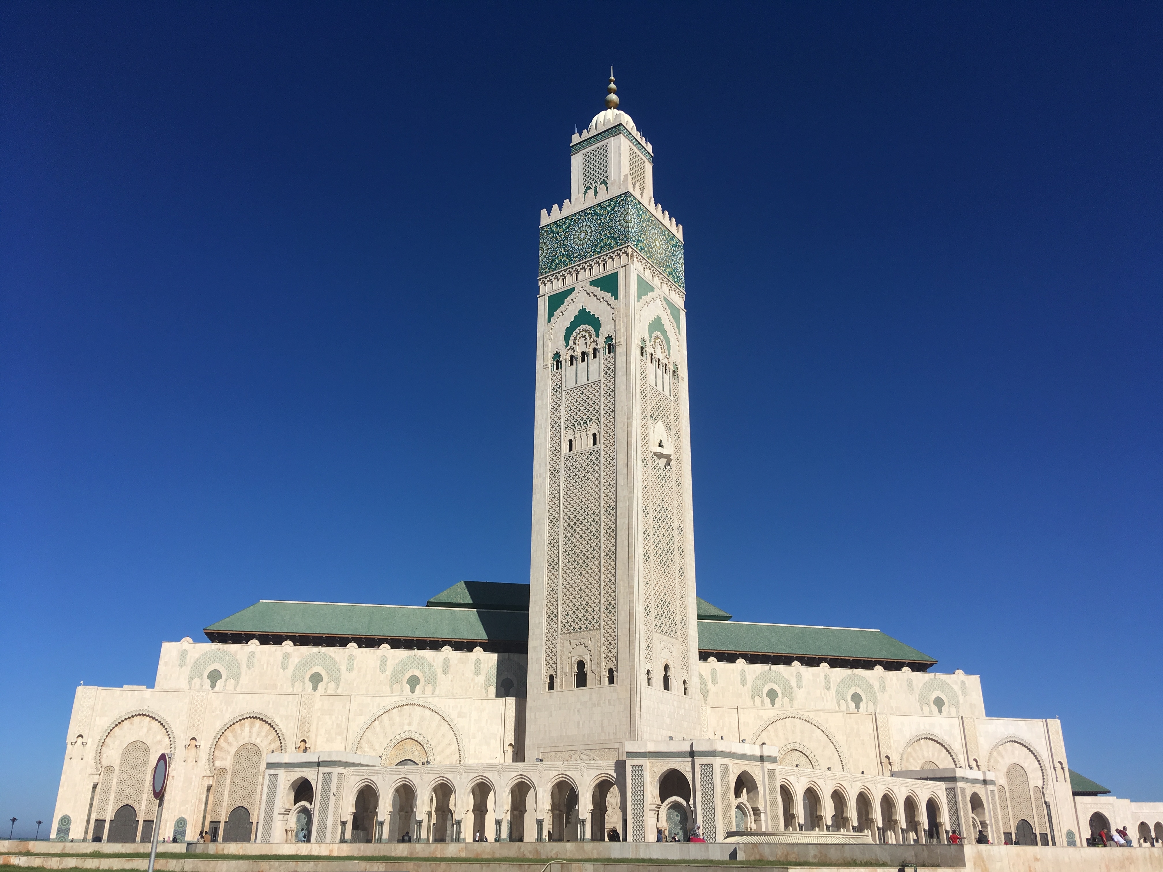 A mosque built from donations and contributions from every Moroccan citizen. 