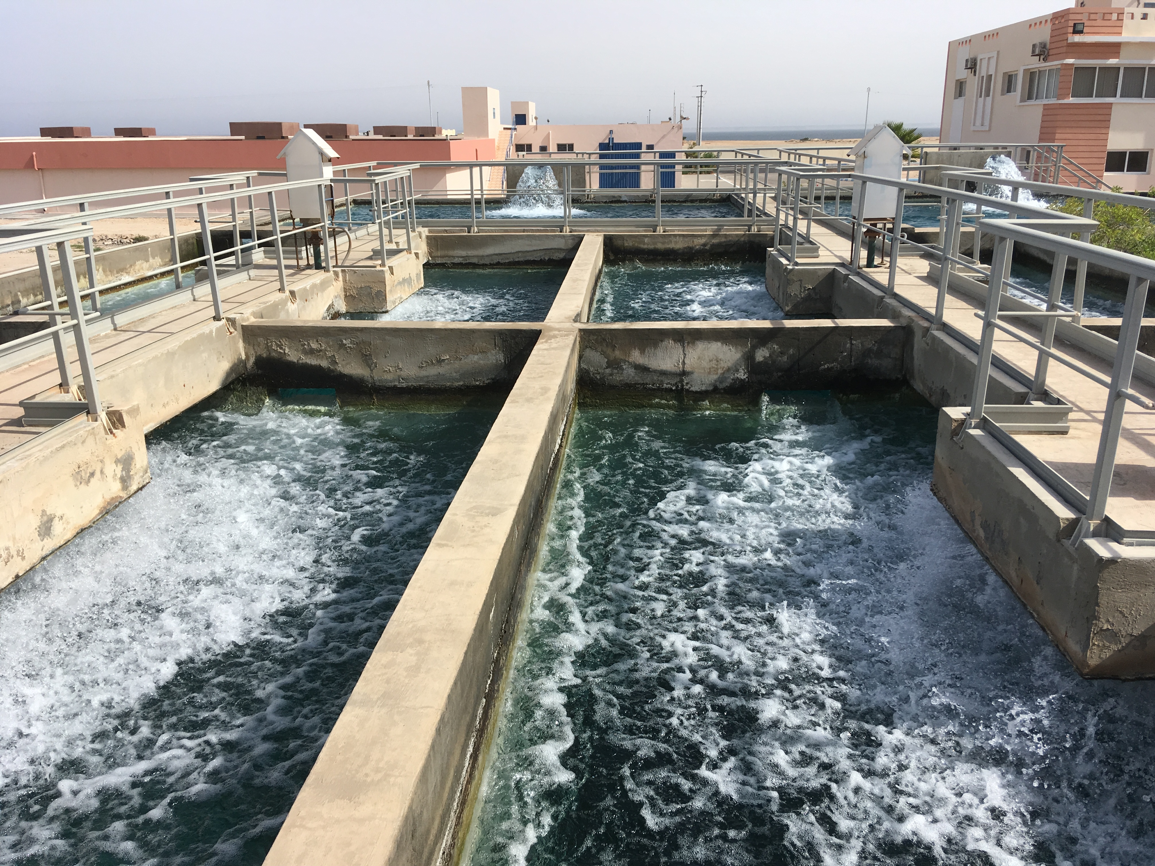 A water treatment plant in Dakhla, where the water table is very deep and the aquifer is not recharging fast enough.
