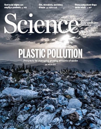 Cover of Science, 18 SEPTEMBER 2020, VOL 369, ISSUE 6510 Photo: Ashkan Shabani/Redux