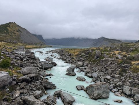 river flowing through rocks