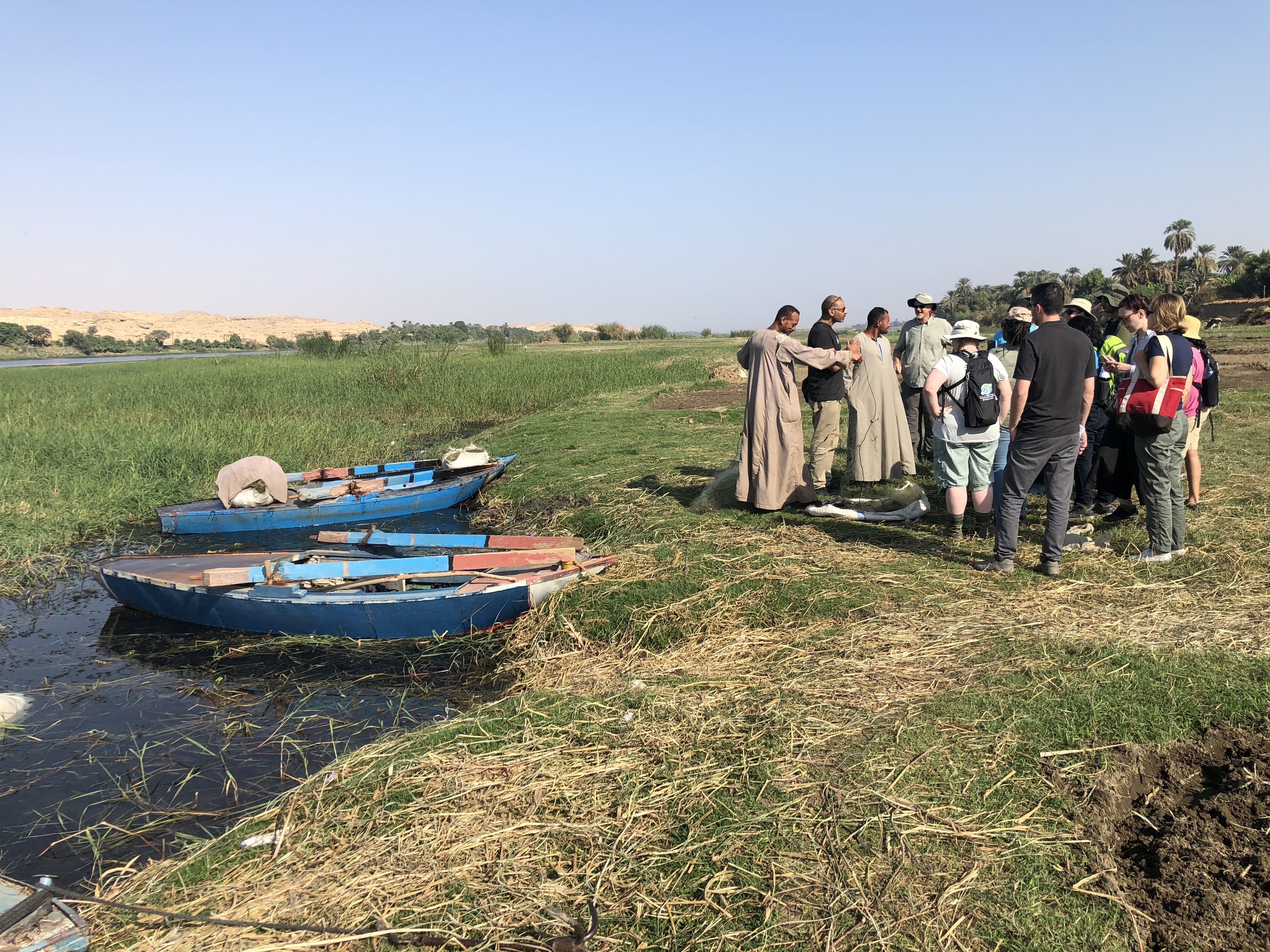 XMNR students meeting with fisherman along the Nile River; Photo: David Robertson