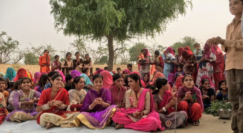 A community training on water, sanitation, and hygiene in the The Marwar region of India with the Jal Bhagirathi Foundation, 2017; Photo: Amy Hubbard