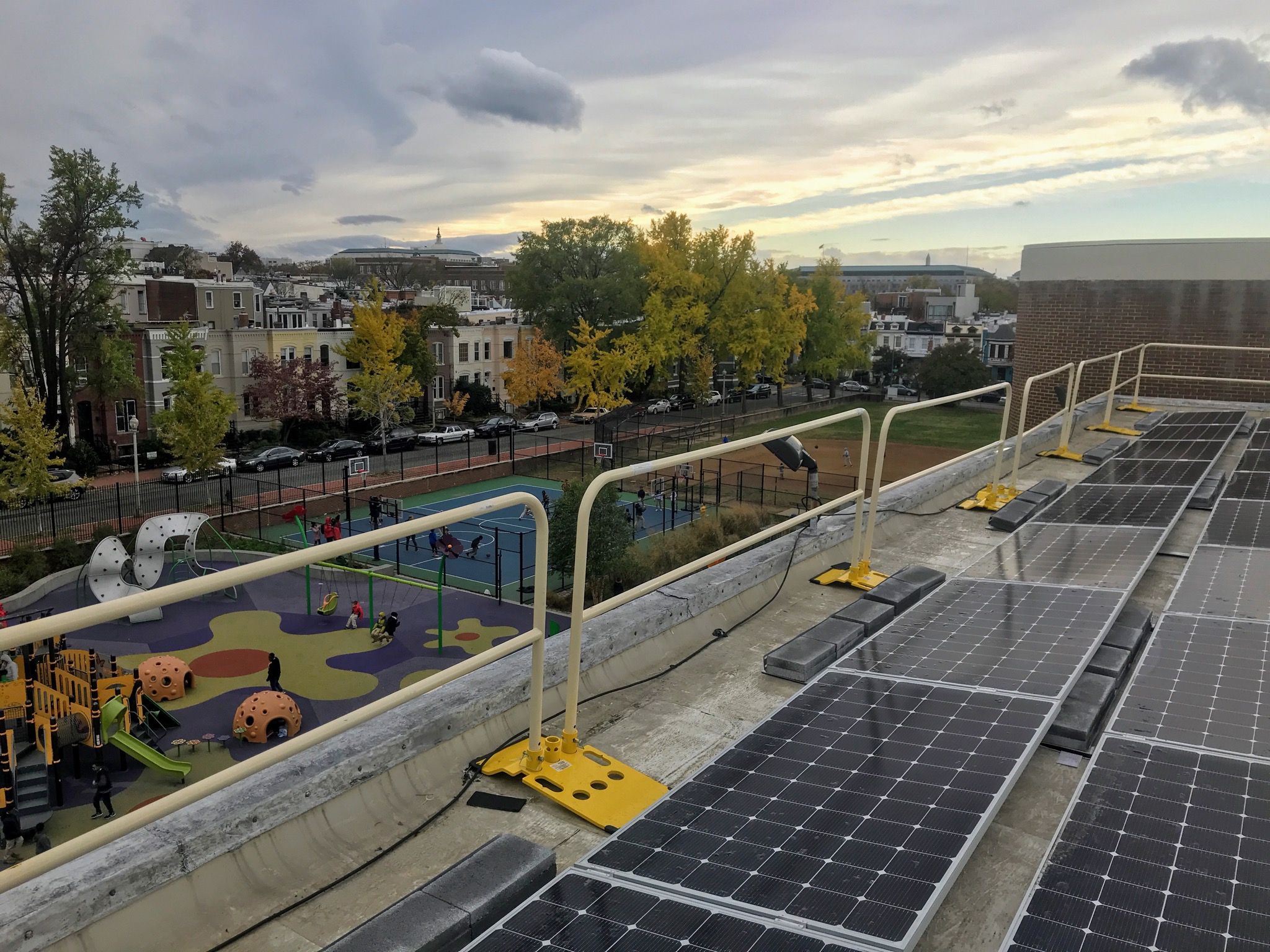 Community Solar atop Ludlow-Taylor Elementary in Washington, D.C. Photo: Sally Parker