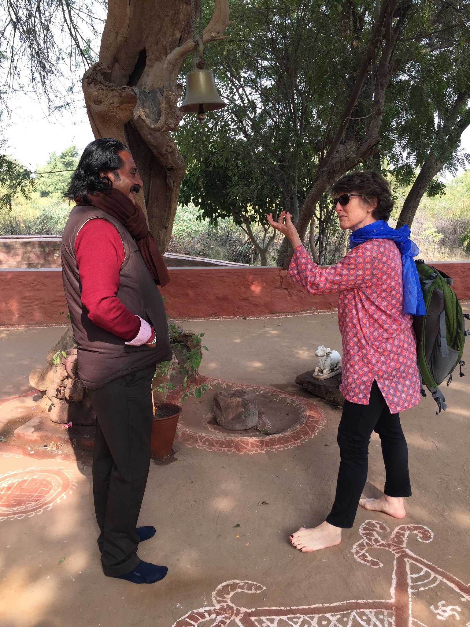 Holly Wise in India preparing for a learning journey with students; Photo: Holly Wise 