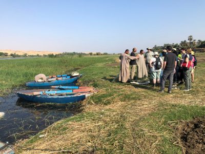 XMNR '19 students and program faculty speaking with fishermen along the Nile River, Egypt. Photo: David Robertson